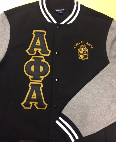 Alpha phi alpha hot sale varsity jacket