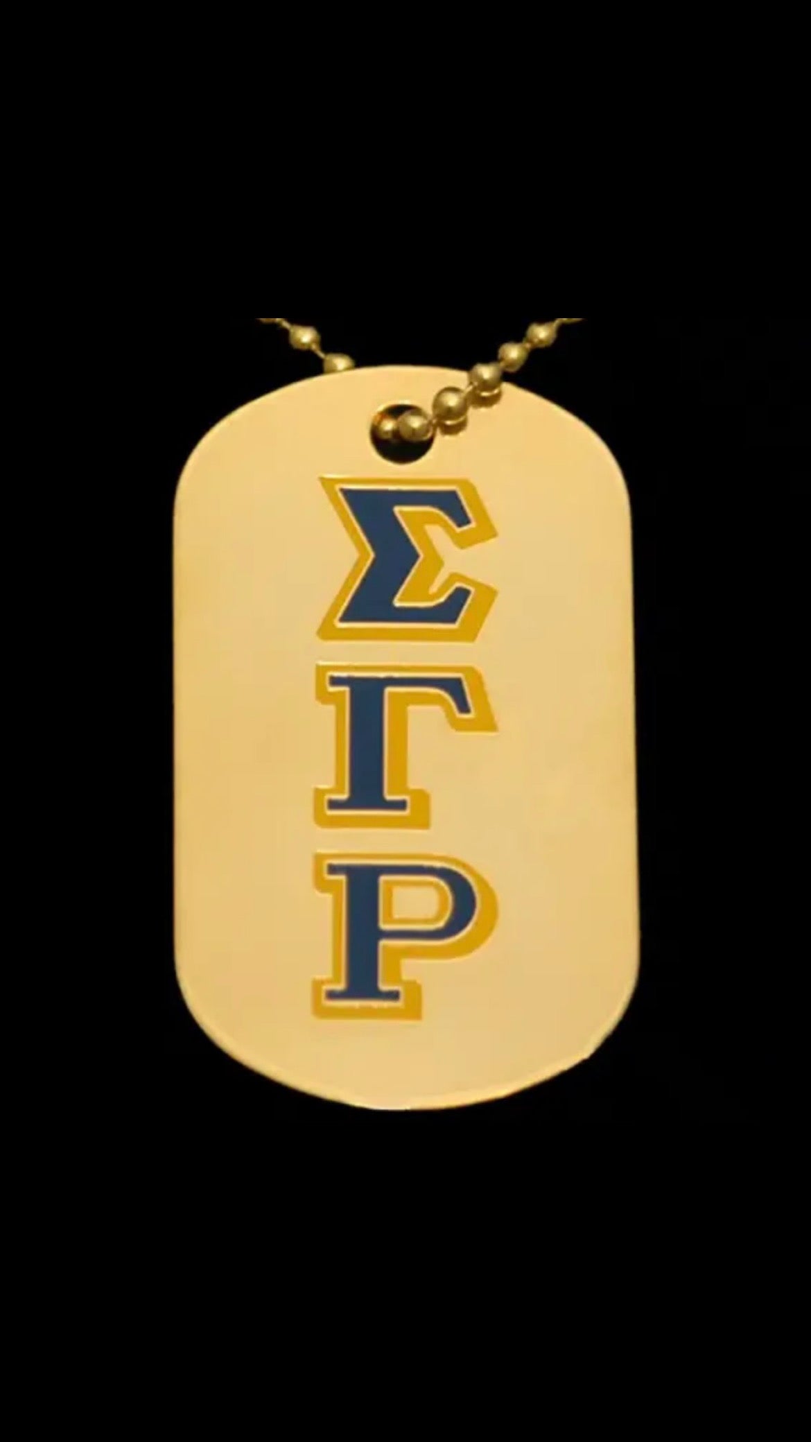 SGRho Gold Double Sided Dog Tag