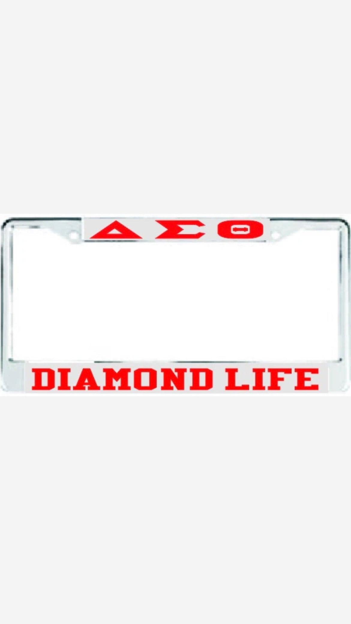 Delta Diamond Life Auto Frame Silver/Red