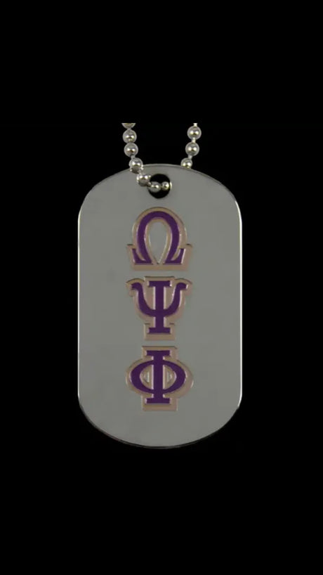 Omega Silver Double Sided Dog Tag