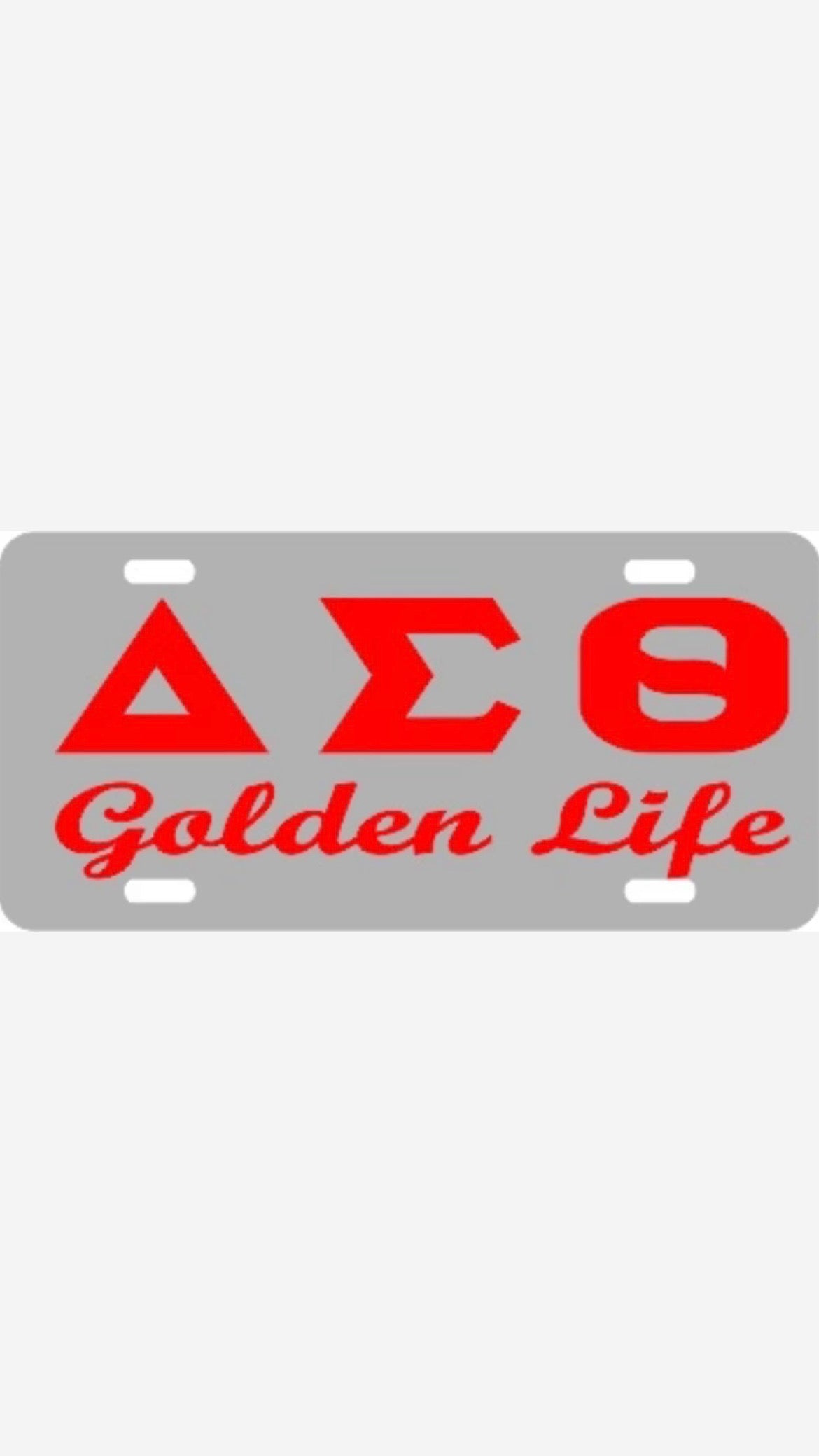 Delta Golden Life Tag Silver/Red