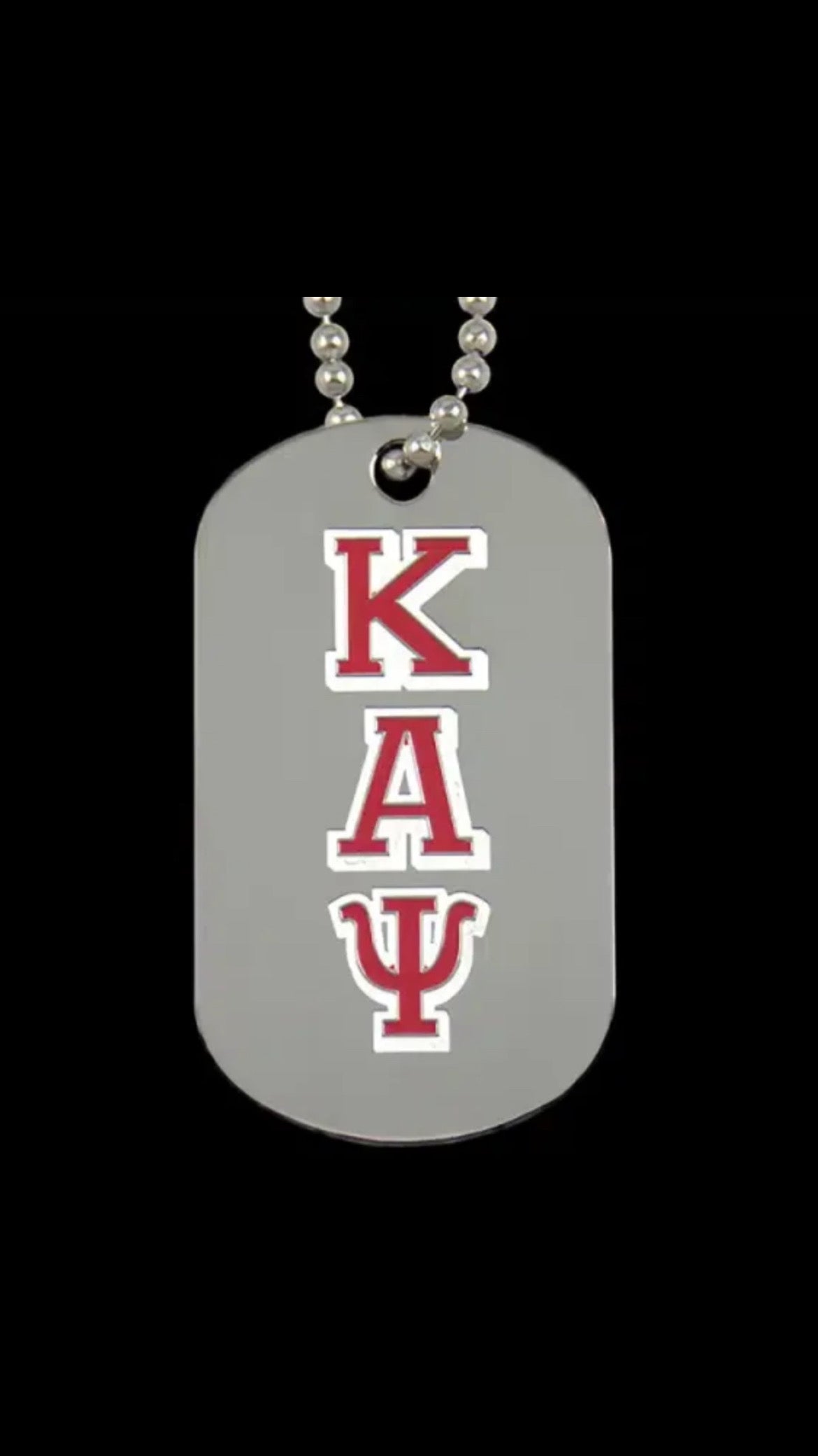 Kappa Silver Double Sided Dog Tag