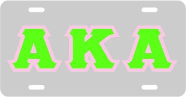 AKA Auto Tag Silver/Green/Pink