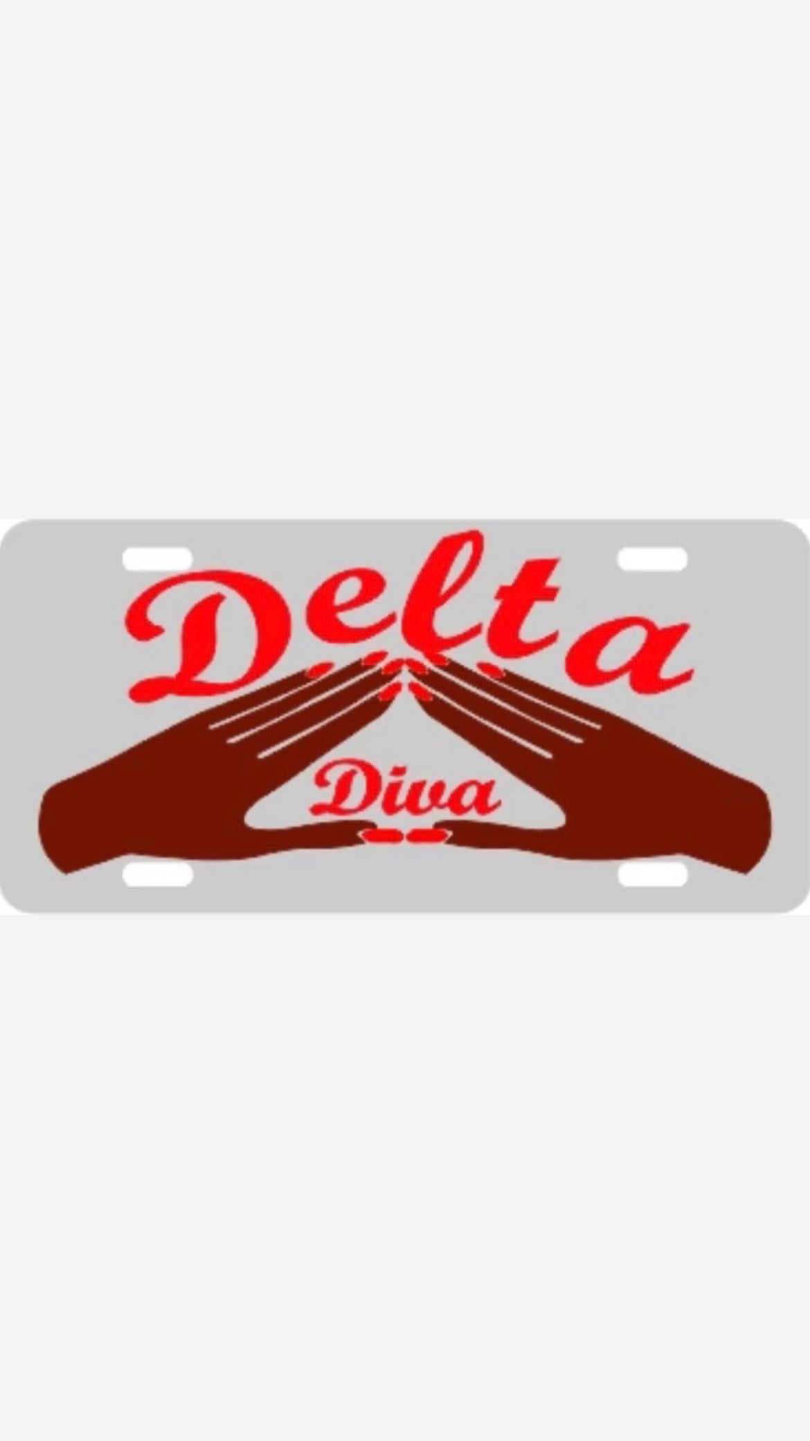 Delta Hand/Diva Tag Silver/Red/Brown