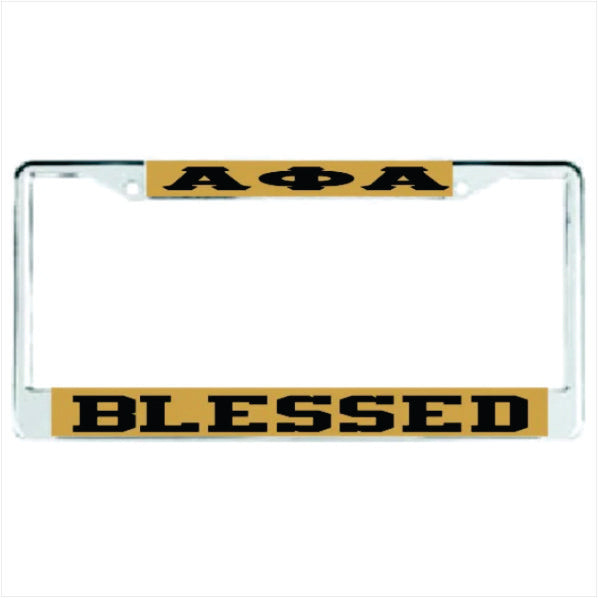 Alpha Blessed Auto Frame Gold/Black