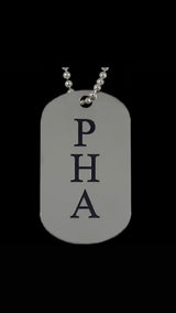 Mason PHA Silver Double Sided Dog Tag