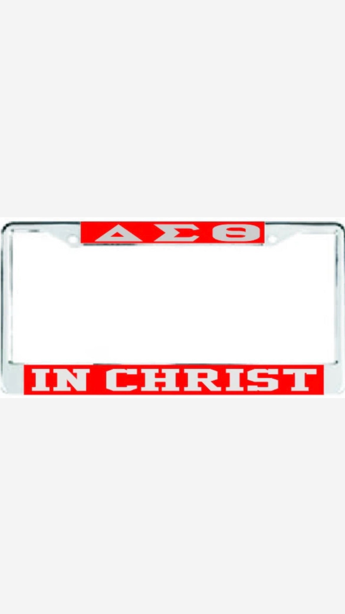 Delta in Christ Auto Frame Red/Silver