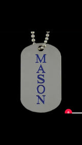 Mason Silver Double Sided Dog Tag