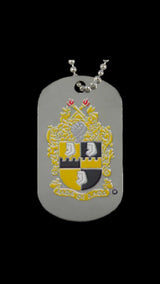 Alpha Silver Double Sided Dog Tag