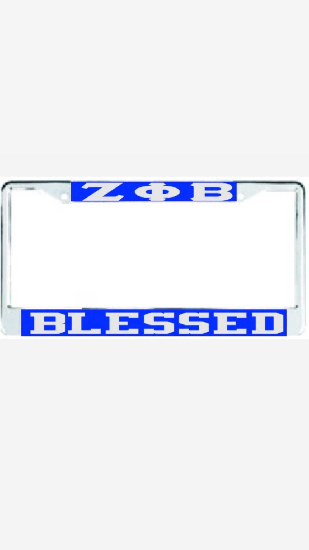 Zeta Blessed Auto Frame Royal/Silver