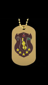 Iota Gold Double Sided Dog Tag