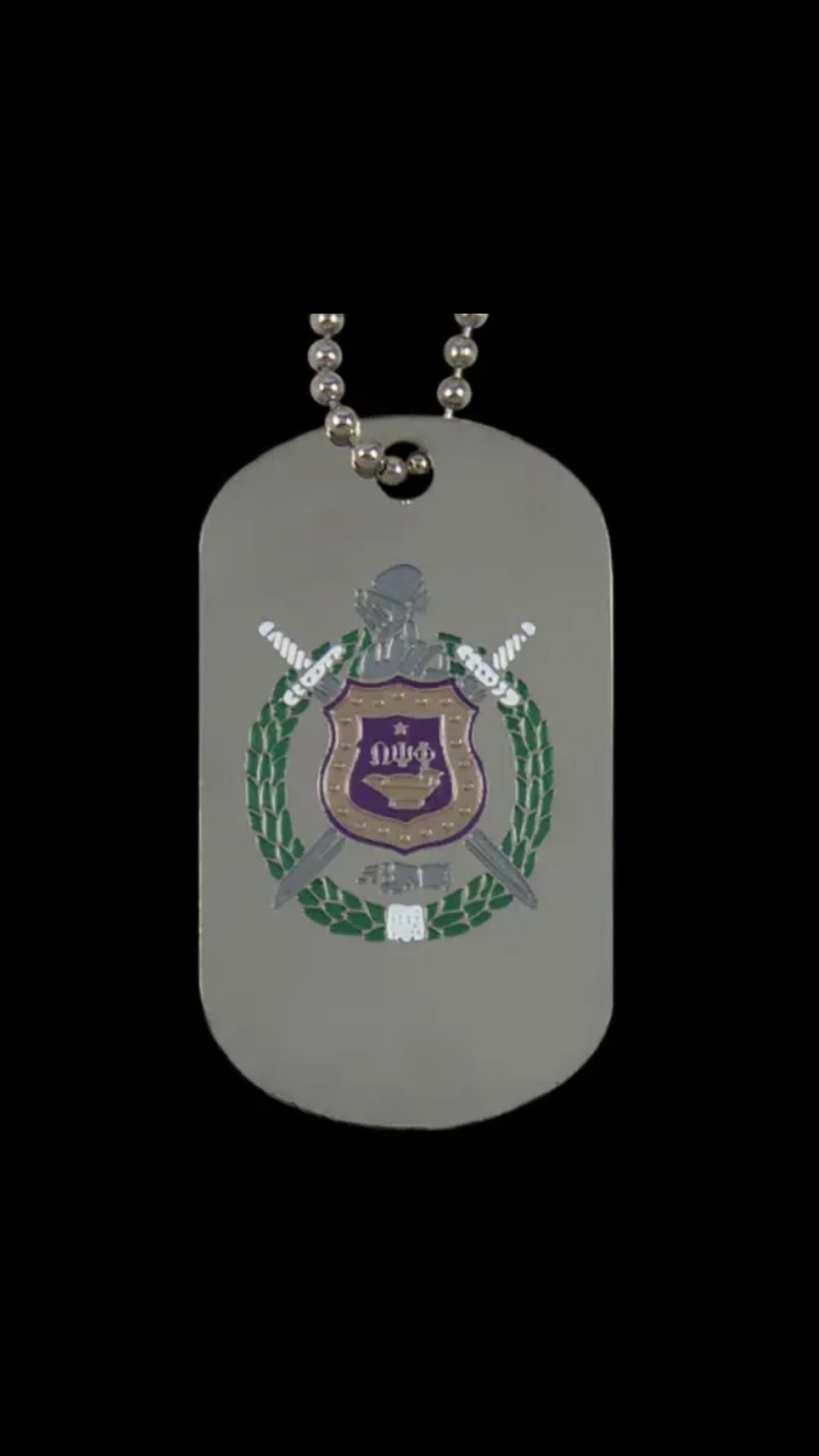 Omega Silver Double Sided Dog Tag