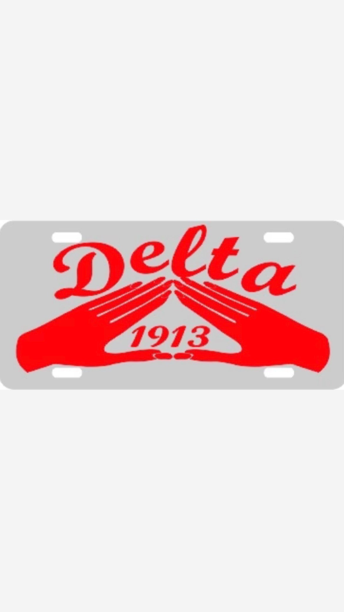 Delta Hand/Date Tag Silver/Red