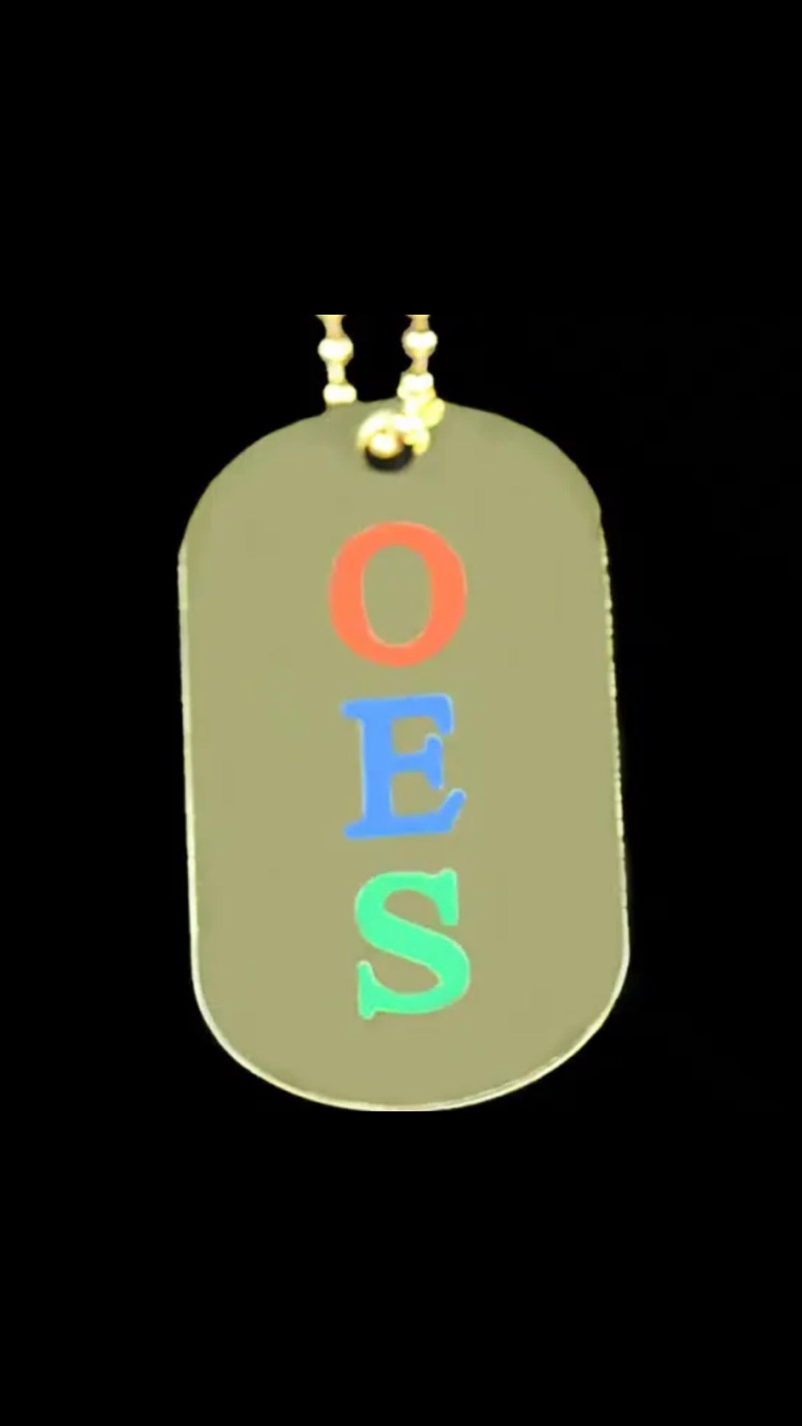 OES Gold Double Sided Dog Tag