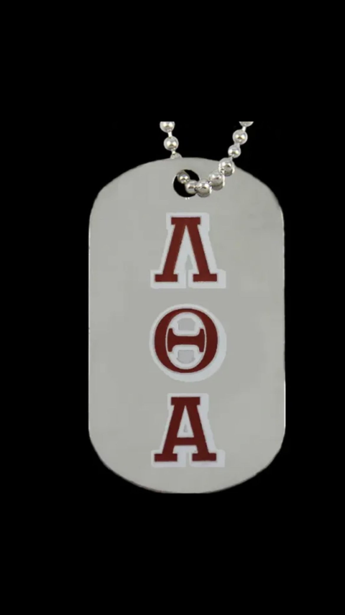 LTA Silver Double Sided Dog Tag