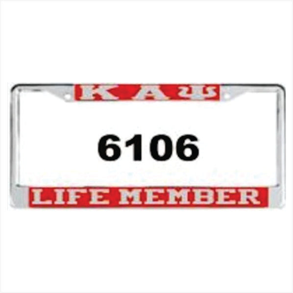 Kappa Life Member Auto Frame Red/Silver