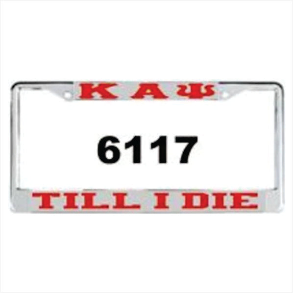 Kappa Till I Die Auto Frame Silver/Red