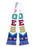 OES Order of the Eastern Star 1850 Winter Knit Neck Scarf Acrylic Red White Green Gold Blue