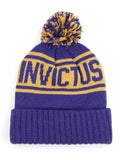 Omega Psi Phi 1911 Invictus Beanie Hat Toboggan Winter Knit Purple and Gold