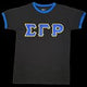 SGRho Satin Letter Ringer Tee