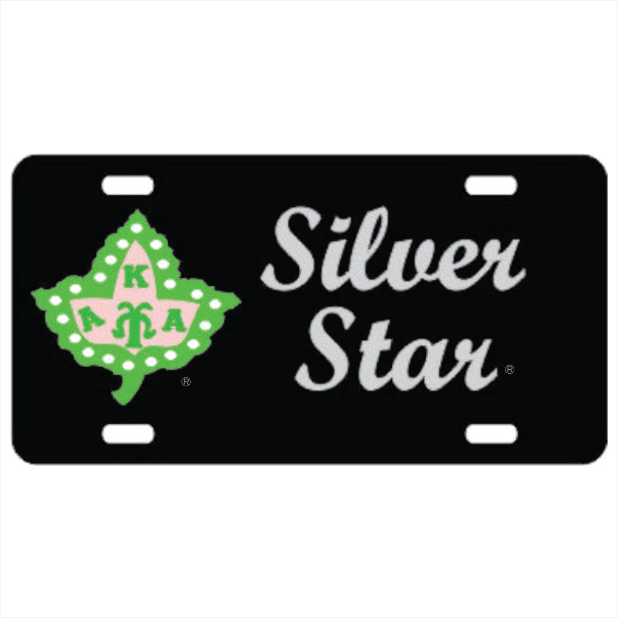 AKA Silver Star Ivy Auto Tag Black/Green/Silver