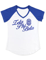 Zeta Glitter Print V-Neck Tee