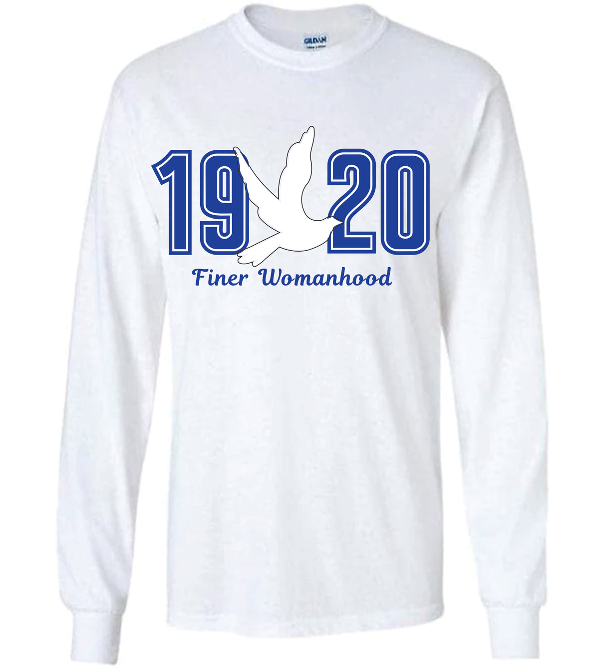 Zeta 1920 Dove Applique Long Sleeve Tee