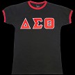 Delta Satin Letter Ringer Tee