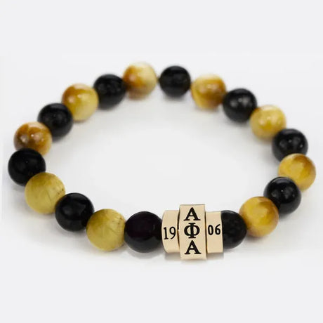 Alpha Stone Bead Bracelet