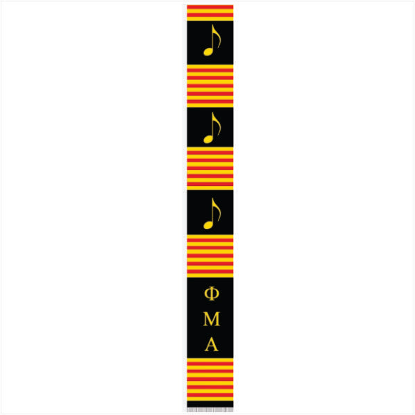 PMA Black Letters Kente Cloth Stole