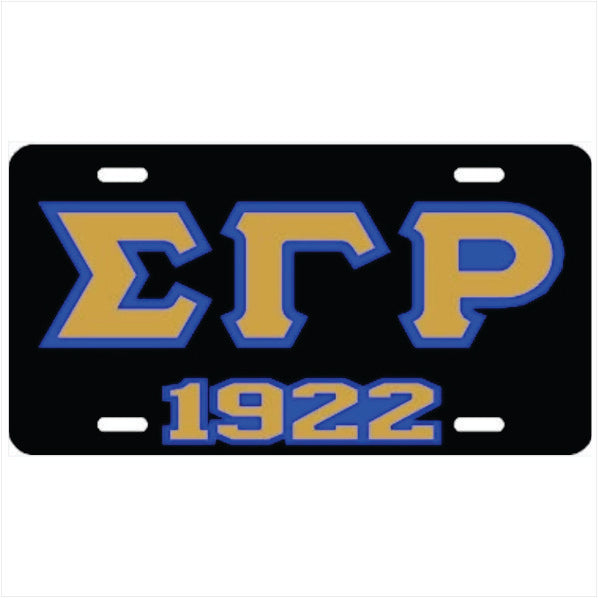 SGRho 1922 Auto Plate Black/Gold/Royal