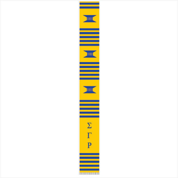 SGRho Gold Letters Kente Cloth Stole