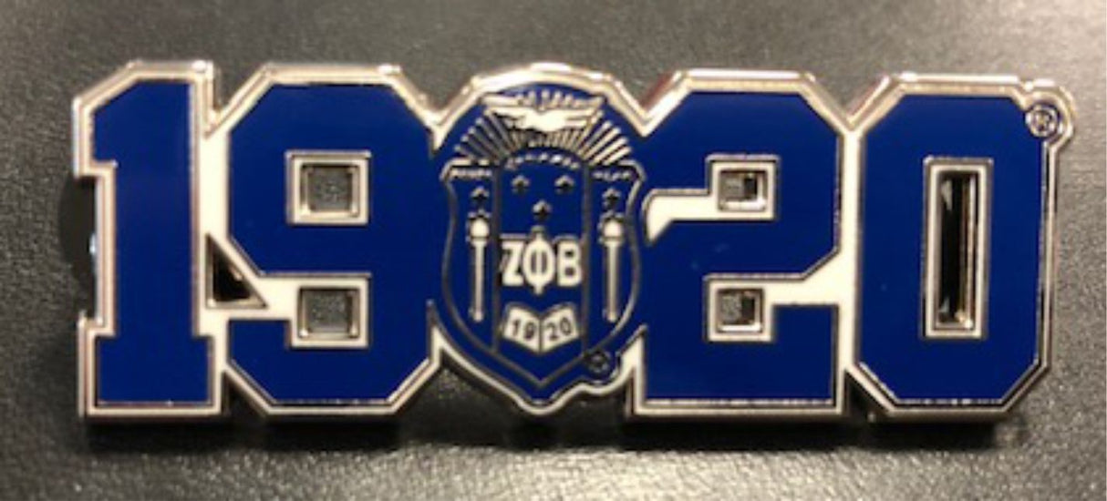 Zeta Crest Year Pin