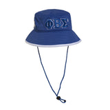 Phi Beta Sigma 1914 Greek Floppy bucket fisherman hat Royal blue with white trim