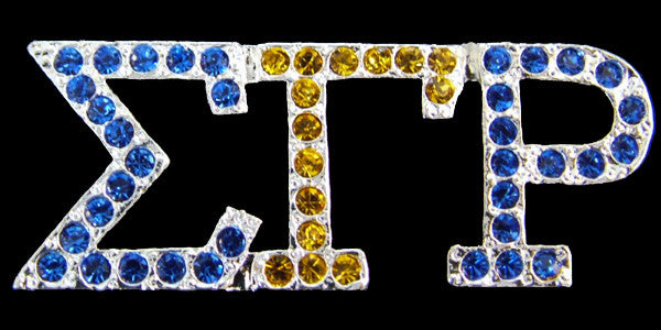 SGRho Silver Austrian B and Y Crystal Pin