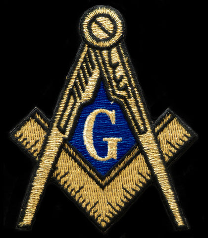 Masonic Gold Patch 2.75 Inch