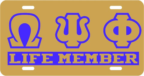Omega Life Member Tag Gold/Gold/Purple
