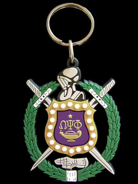 Omega Shield PVC Keychain