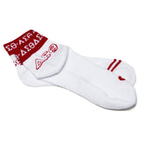 Delta White Bootie Sock