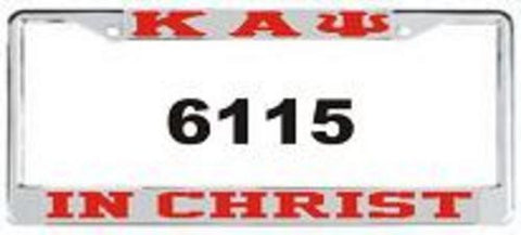 Kappa In Christ Auto Frame Silver/Red