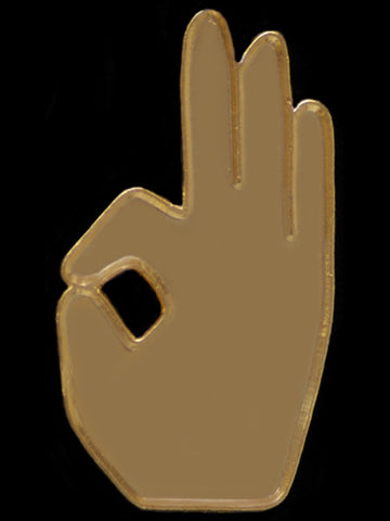 Kappa Gold Hand Sign Lapel Pin