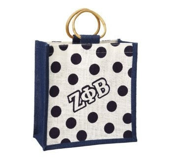 Zeta Mini Polka Dot Jute Bag