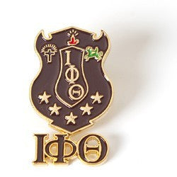 Iota 3-D Shield Pin w/ Letters