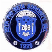 Zeta Round Crest Pin