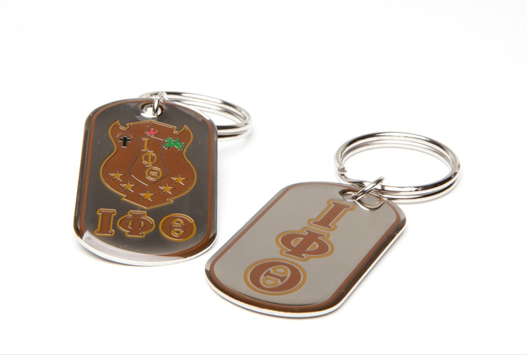 Iota Dog Tag Keyring