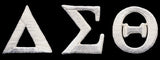 Delta White 3 Letter Patch 1 Inch