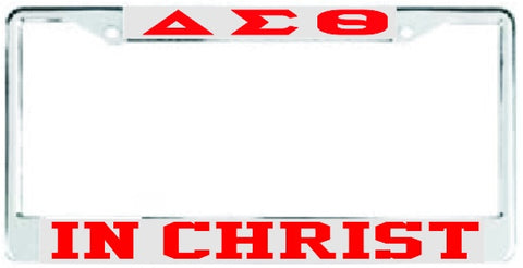 Delta in Christ Auto Frame Silver/Red