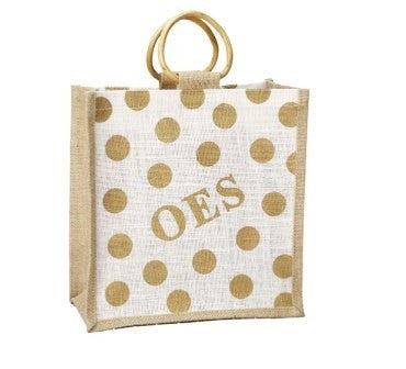 OES Mini Polka Dot Jute Bag