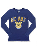NC A&T Sequined Long Sleeve Tee