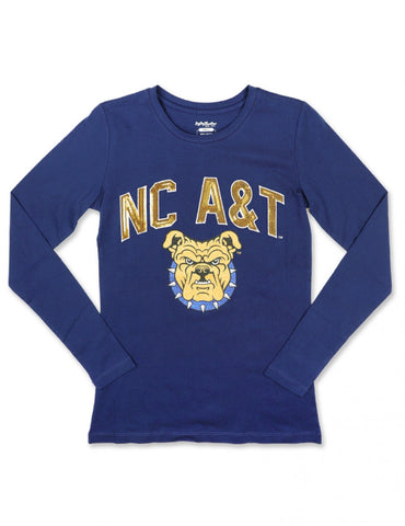 NC A&T Sequined Long Sleeve Tee